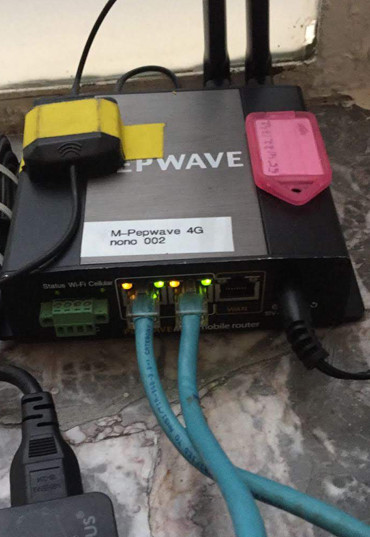 Modem Inalambrico Pepwave Max-BR1 para dar internet a un sistema de pago en un evento temporal