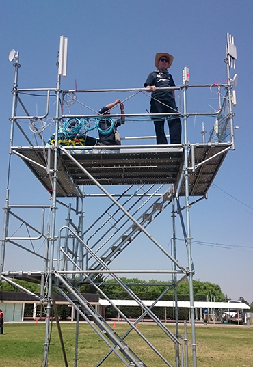 Torre de Antenas para la distribucion de la Señal de Wifi para prensa, Cashless, y produccion Para el Festival Ceremonia en Toluca